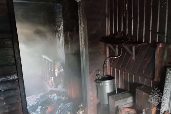 В Фурмановском районе светильник зажег баню